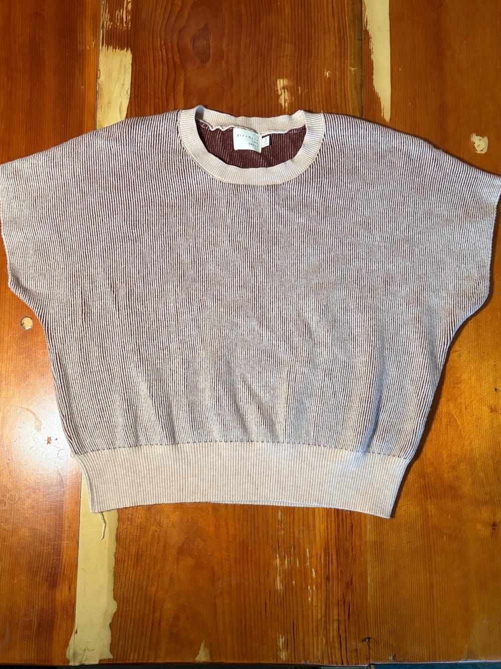 Dreamers by Debut Soft Ribbed Dolman Knit Top  Size S